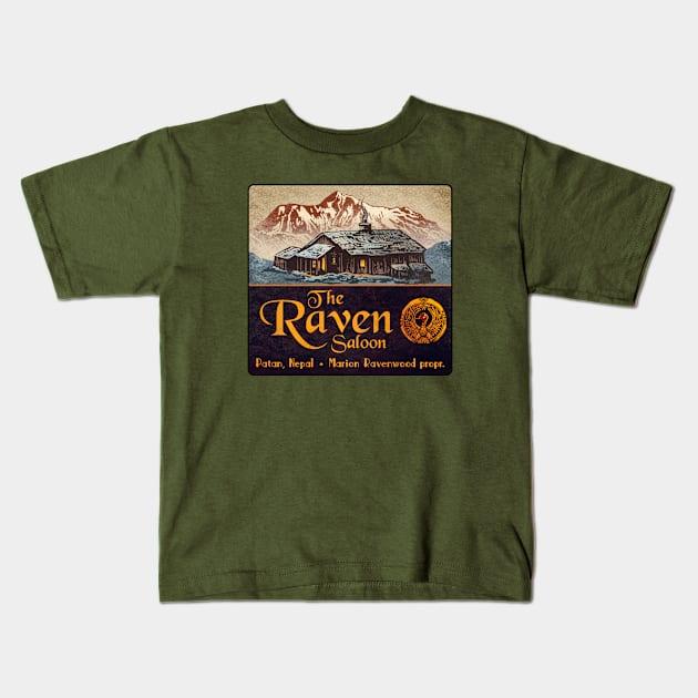 The Raven Saloon Kids T-Shirt by ChetArt